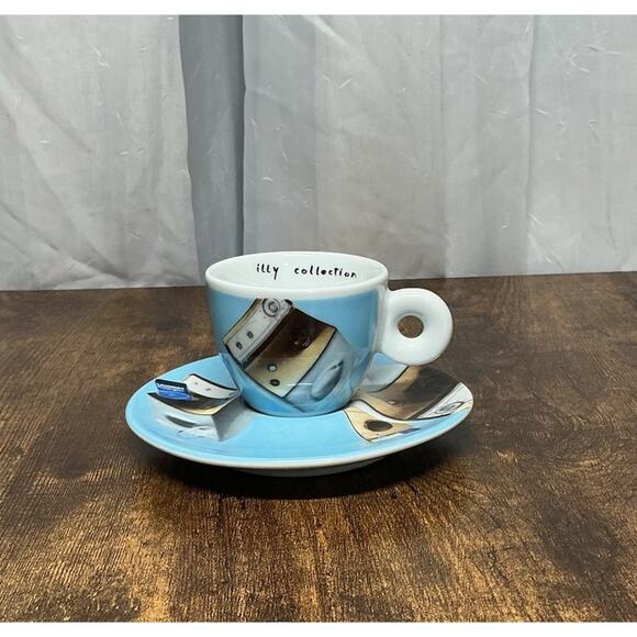 ILLY ESPRESSO CUP & SAUCER AMICI COLLECTION NORMA J INTERNATIONAL FLIGHT 2002 - Picture 1 of 8
